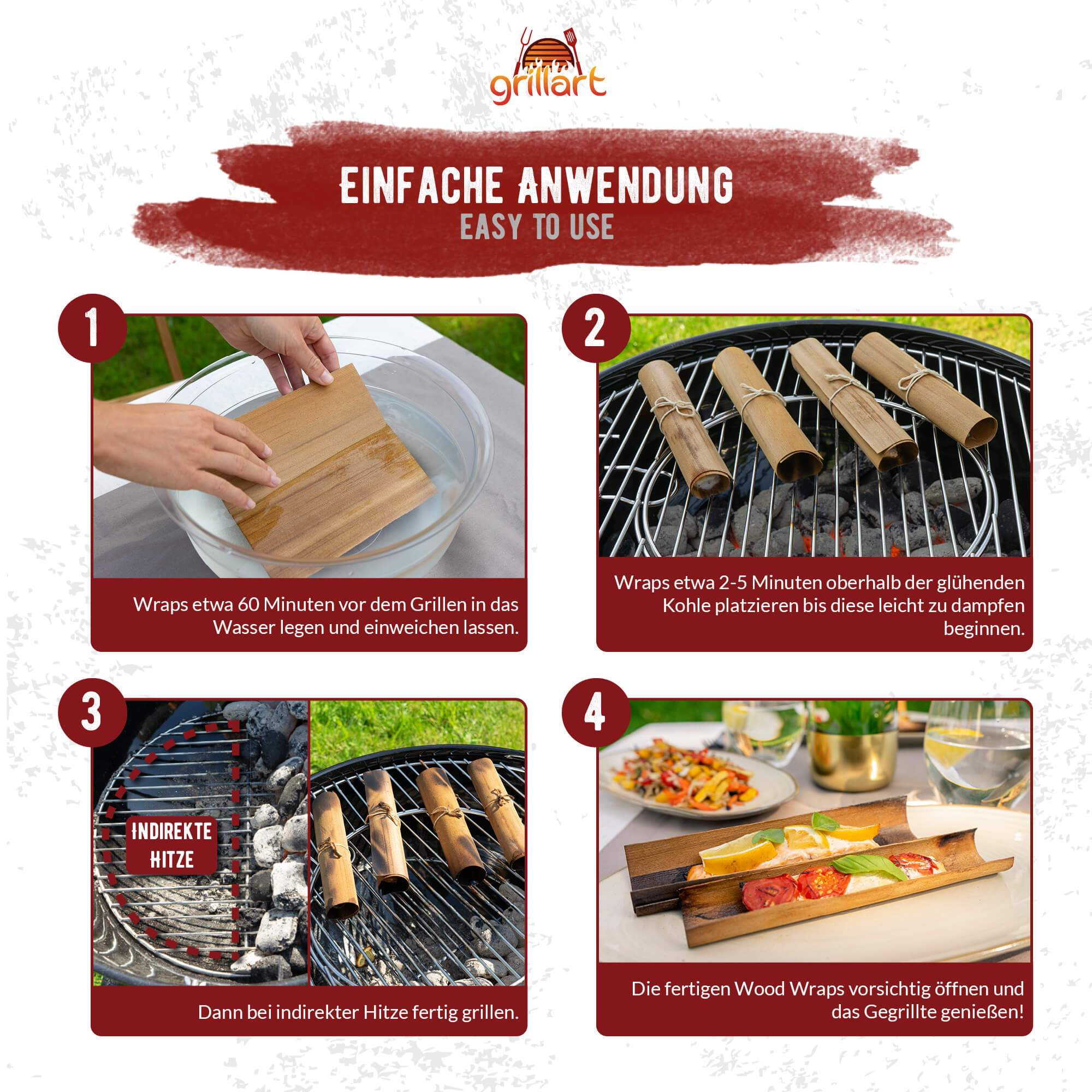 Premium BBQ Wood Wraps - 12 Pack In XL Größe