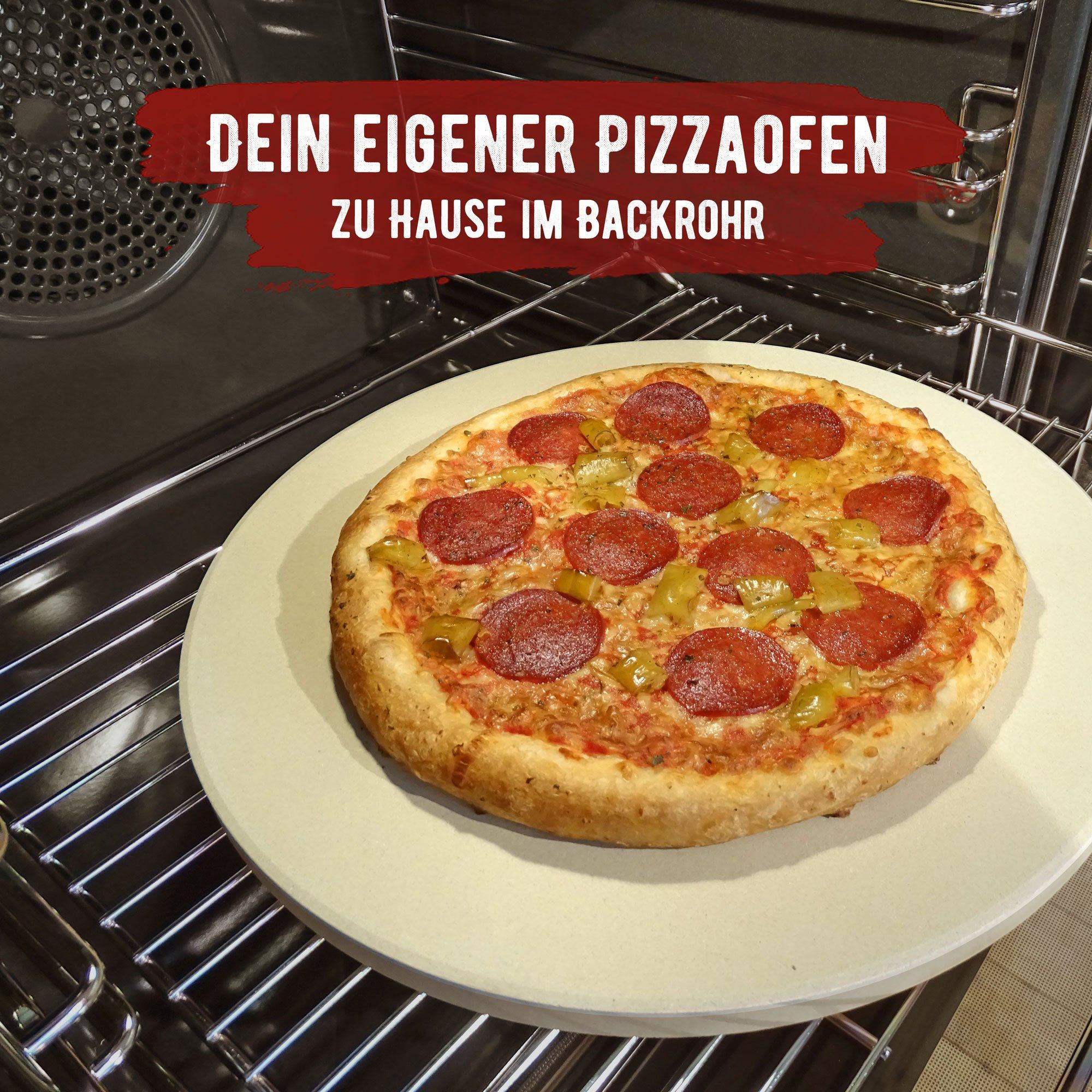 Premium Pizzastein Für Gasgrill Und Backofen Im Set